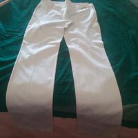 pantalone bianco raso