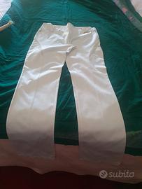 pantalone bianco raso