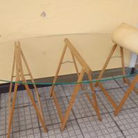 TAVOLO (solo vetro) ELLISSE 2X1m