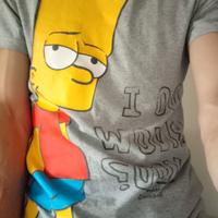 maglietta t-shirt Bart Simpson uomo ragazzo 