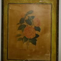 Tavoletta di legno lavorata a mano con doratura