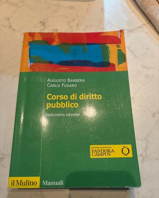 Libro Corso di diritto pubblico