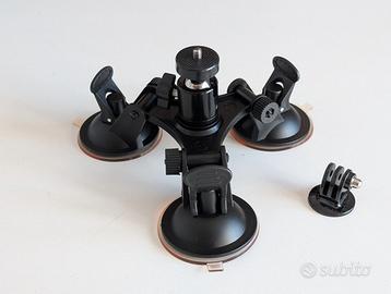 Supporto GoPro per auto tripla ventosa