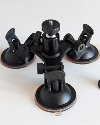 Supporto GoPro per auto tripla ventosa