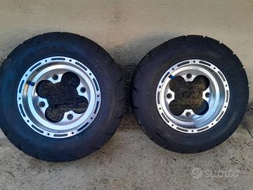 cerchi maggiorati  anteriori  yamaha raptor 700 