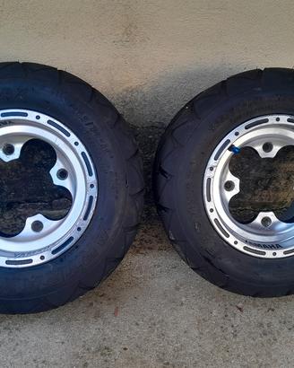 cerchi maggiorati  anteriori  yamaha raptor 700 