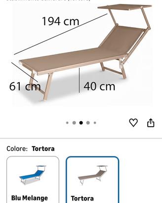 Coppia lettini prendisole mai utilizzati