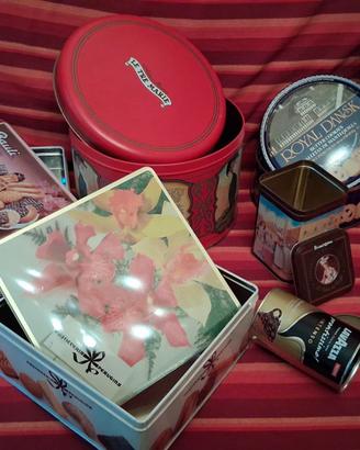 Scatole latta pubblicitarie vintage nuove