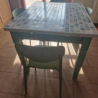 🍽 Tavolo da cucina + 4 sedie – stile shabby chic