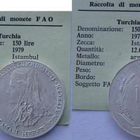 150 LIRE ARGENTO FAO ANATOLIA ISTAMBUL CIBO RARA
