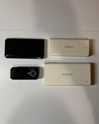 Lotto 4 power bank funzionanti (5200–16000 mAh)