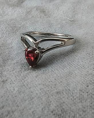 Anello in Argento 925 platinato e Zircone 0.975ct