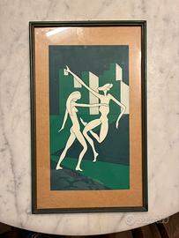 Coppia di quadretti vintage originali