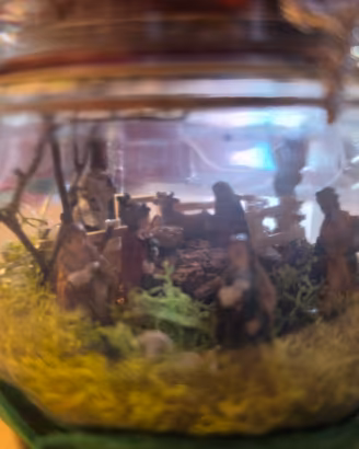 Presepe Artigianale in Barattolo di Vetro Ermetico