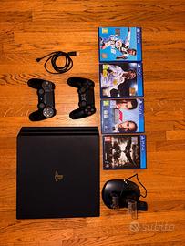 PlayStation 4 Pro 1TB + 2 contr. + base + giochi