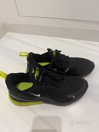 Nike Air 270 nere e giallo fluo