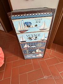Cassettiera motivo mare