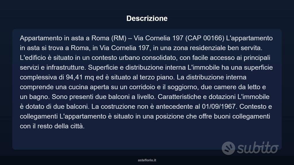 Appartamento – Roma, Aurelio, Municipio Roma XIII - Vista 3