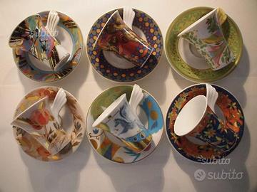 Lotto 6 tazzine da caffè Rosenthal-Mythos