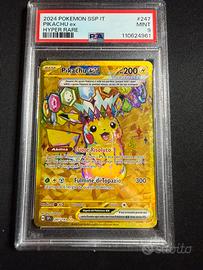 Pikachu gold scintille folgoranti PSA 9