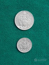 Monete Vaticano 1933/34 1 Lira; 20 cent 1933/34 2p