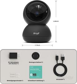 Videocamera Sorveglianza Alaga 3K Nera