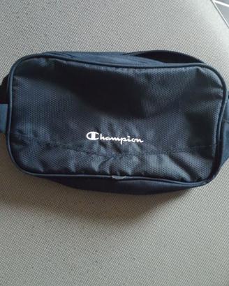 borsa da toilette uomo Champion blu scuro