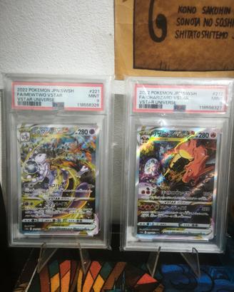 PSA 9 Charizard e Mewtwo 