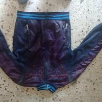 felpa blu e viola senza cappuccio
