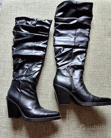 stivali alti in ecopelle numero 38