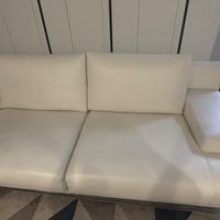 Divano pelle bianco