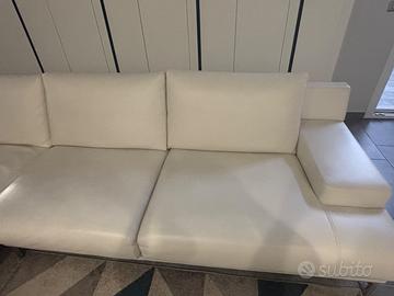 Divano pelle bianco
