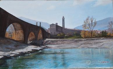 dipinto ad olio su tela   pittore Cavaleri Ilario 