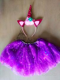 Costume unicorno luci carnevale halloween