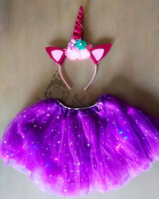 Costume unicorno luci carnevale halloween