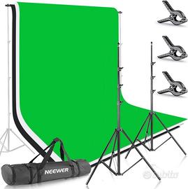 Kit Fondale NEEWER 2,6×3m (Bianco/Nero/Verde)
