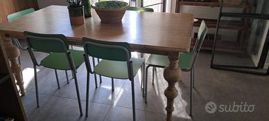 Tavolo in legno di abete massello invecchiato