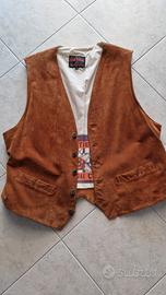 Gilet  in pelle scamosciata