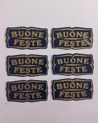 100 cartoncini con scritta BUONE FESTE 