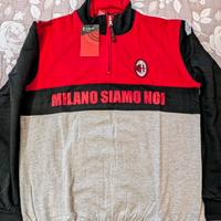 Pigiama A.C. Milan mezza zip taglia L invernale 