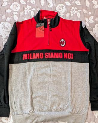 Pigiama A.C. Milan mezza zip taglia L invernale 