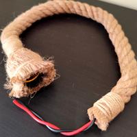 Lampada a sospensione con fune in canapa 