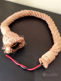 Lampada a sospensione con fune in canapa 