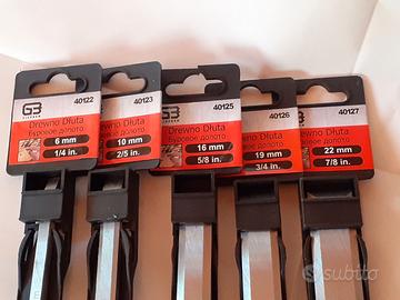 Set 5 Scalpelli a battere Piatti per Legno 6-22 mm