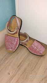 sandali rosa con lustrini