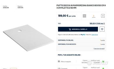 Piatto doccia 80X100