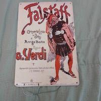 Placca d'Opera Italiana Vintage style metallo