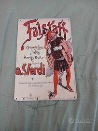 Placca d'Opera Italiana Vintage style metallo