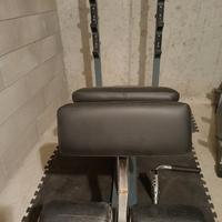 panca declinata technogym bilanciere e pesi 20kg