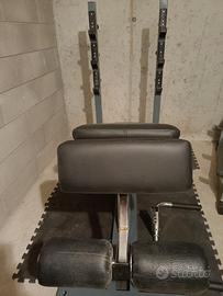 panca declinata technogym bilanciere e pesi 20kg